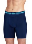 Jockey Men's Underwear Sport Stability Pouch Microfiber 9" Long Leg Boxer Brief, Just Past Midnight, M