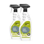 BubbleNut Wash Toilet Bowl Cleaner Liquid - Natural, Organic, Septic Safe, Fumes free, Biodegradable, Remover of Limescale , Yellow Stain from Hard Water, For Home and Office, Lime scale Descaler for Bathrrom Floor (500 ml X 2)