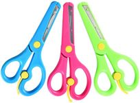 HIGHROCK 3Pcs Plastic Scissors for Kids, Safety Craft Scissors Handle Pre-School Training Scissors Children Art Craft Scissors