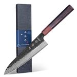 SANJISTU Japanese Chef Knife 8 Inch Damascus Steel Kitchen Knife, Professional Kitchen Knives Sharp High Carbon Super Steel 67 Layers, Japanese Gyuto Knife with Premium Gift Box (Damascus Chef Knife)
