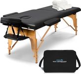 SereneLife Portable Massage Table, Professional Adjustable Folding 3 Sections Massage Bed with Carrying Bag, Lash Bed Ideal for Beauty Salon, Physical Therapy, Tattoo Parlor, Spa & Facial Treatment