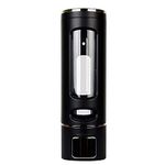 Bathoyum Multi Purpose Chrome Plated ABS Plastic Soap/Sanitizer/Conditioner/Lotion Gel Dispenser for Bathroom Kitchen (Black)