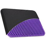 CRROEL Gel Seat Cushion, Double Thicken Breathable Seat Cushion Cool Honeycomb Gel Chair Seat Cushion for Relax Back & Sciatica Gel Seat Cushion for Car/Office/Home/Wheelchair Seat Cushion