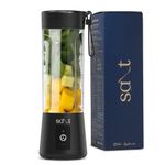 Salt PureBlend Classic Portable Blender for Smoothies, Protein Shakes, Crushing Ice | 2000 mAh Battery, USB-C Port | 150W Motor | 400ml (Black)