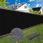 Balcony Privacy Screen,Privacy Screen Fence,4' x 50’ Heavy Duty Mesh Fence Net Cover with Grommets for Patio Porch Pool Backyard Outdoor,Black