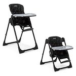 Jeep by Delta Children Classic Convertible 2-in-1 High Chair for Babies and Toddlers with Adjustable Height, Recline & Footrest - Dishwasher Safe Meal Tray, Black