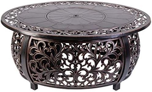 Fire Sense Toulon Filigree Aluminum Convertible Gas Fire Pit Table