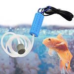 Qpets® Quietest Portable Aquarium Air Pump - Air Stone and Hose Included - Low Power Usage - USB Air Pump - Air Pump for Aquarium - Aquarium Oxygen Pump