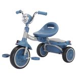 UBRAVOO Baby Tricycle, Foldable Toddler Trike with Pedals, Cool Lights, Durable Wheels and Comfortable Seat, Baby First Walker Trike for 1-5 Years Old Girls, Boys (Blue)