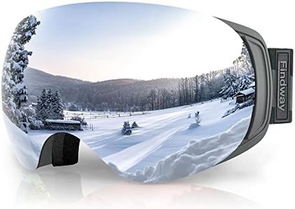 Findway Ski Goggles OTG for Women Men Adult Youth-Over Glasses Snow Goggles-Interchangeable Lens,Anti Fog Snowboard Goggles
