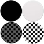 Expanding Cell Phone Mount Grip Stand (4 Pack) - Checker Black White