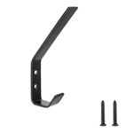 Amazon Basics AB6000-FB-5 Coat Hook, Flat Black