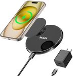 KPON Wireless Charger for Thick Cases of 10MM/Popsocket/Otterbox, 15W Max Fast Wireless Charging Pad for iPhone 16/15 /14/13/12/11/SE/X/8/ (PD Adapter Included)