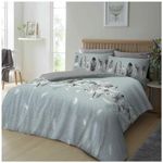 GC GAVENO CAVAILIA King Size Duvet Cover 230cm x 220cm | Feather Bedding Duck Egg Quilt Covers | Washable Polycotton Linen