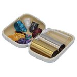 SUNLP 3 Pieces Medium Guitar Slides (Include 2 Colors Stainless Steel, 1 Pieces Glass), 6 Pieces Guitar Picks and 4 Pieces Plastic Thumb & Finger Picks in Zipper box