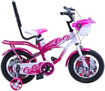 RAW Bicycles Sports Gigi with Training Wheels 14T BMX Single Speed Bicycle Cycle for Kids 3 Years to 5 Years Boys & Girls Pink