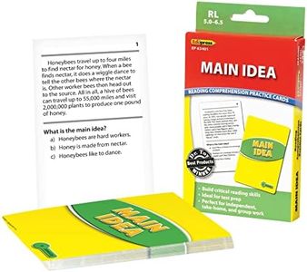Edupress Reading Comprehension Practice Cards, Main Idea, Green Level (EP63401) Medium