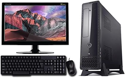 BitFry Core i5 4th Gen 3.2Ghz / Genuine Win10 Pro/WiFi Ready Complete Computer Set for Home & Business (18.5 Inch Led Screen, 8GB RAM - 256GB SSD)