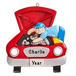 Personalised Mechanic Ornaments 2023 for Christmas Tree – Polyresin Car Ornaments – Unique Mechanic Gifts for Men – Auto Ornament Car Hanging Decoration – Durable Car Enthusiast Antique Car Ornament