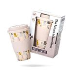 The Future is Bamboo Reusable Eco-Friendly Bamboo Fiber Coffee Travel Mug with Camping, Bamboo Fiber(Feline Fine)