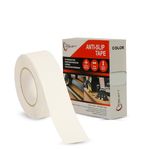 Robustt Anti Skid/AntiSlip 18 Meter 50MM (White) Fall Resistant with PET Material and Solvent Acrylic Adhesive Tape for Slippery Floors, Staircase, Ramps, Indoor, Outdoor Use