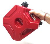 RoadReligion 5 Liter Jerry Can with Fitting and Lock - Universal Red Gasoline/Fuel Container Heavy Duty construction (Red)