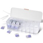 VORDRASSIL P-80 Daily Contact Lens Organizer with a Remover & a Tweezer, Disposable Contact Lens Dispenser, Clear Plastic Box for All Brands Daily Lens (White).