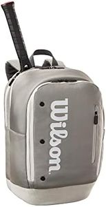 WILSON Tour Tennis Backpack - Stone Grey, Holds up to 2 Rackets