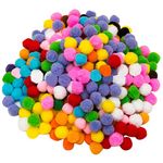 1000 Pieces 10mm Pom Poms Cheerleading Balls for Crafts Making,Hobby Supplies and DIY Creative Crafts Decorations,Assorted Mixed Color Soft Flutty Mini Pom Poms for Kids Art