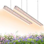 SpeePlant LED Grow Lights 4FT for Indoor Plants Full Spectrum, 660nm Hanging Grow Light 3600K, Led Plant Grow Lights for Indoor Plants, Grow Lamp with Reflectors 120W(2×60W), 2 Pack