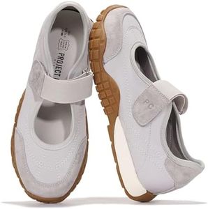 Project Cloud Womens Shoes - Lightweight Mary Jane Shoes Women with Memory Foam Insole - Non Slip Flats for Women Footwear - Women's Fashion Sneakers 2025 (Donna, Grey, 6)