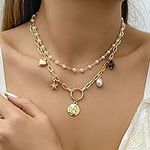 FMR Pearl Layered Necklaces Star Pe