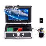 Underwater Fishing Camera, 10.1 Inch Ice Fishing Camera 12PCS IR Lights+ White Lights, 15M/49FT