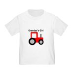 CafePress Grandpa's Girl Red Tractor Toddler T Shirt Cute Toddler T-Shirt, 100% Cotton