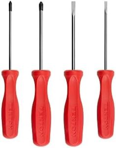 TEKTON Hard Handle Screwdriver Set, 4-Piece (#1-#2, 3/16-1/4 in.) | DRV42023 | Made in USA