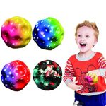 Bouncy Balls for Kids, 4Pcs Moon Balls Speace Ball Jump Bouncing Balls Astro Ball, Jumps Rubber Ball, Mini Bouncing Ball Toy, Sports Training Toys Squishy Stress balls