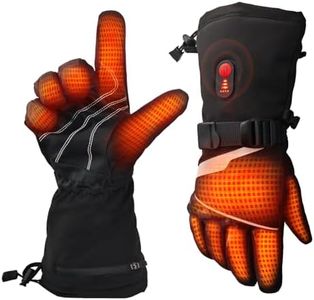 VUBAXRO Heated Gloves for Men Women Rechargeable Heated Gloves Waterproof and Windproof Gloves for Winter Outdoor Work Skiing Hiking Camping Riding Touchscreen 7.4V 3000mAh Battery (Large)