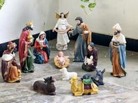 Breeze Handicrafts Imported Christmas Nativity Set, One Feet Crib Set for Christmas Decoration, Xmas Gift for Schools, Churches and Priests 12 inch