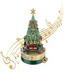 Christmas Tree Building DIY Building Block Music Box,Educational Learning Science Building,Creative Gifts for Holidays, Christmas, Thanksgiving, Easter. (Christmas Tree Music Box, 364pcs)