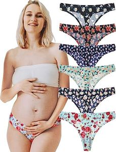 KUKU PANDA No Show Thongs for Women Ladies Comfortable Maternity Panties Seamless Underwear Set Athletic Workout Variety Pack (multicolored, X-Large)