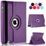 Vultic Rotating Case for iPad Air 3 (2019) / Pro 10.5 inch (2017), 360 Degree Stand [Auto Sleep/Wake] Flip Leather Smart Cover (Purple)