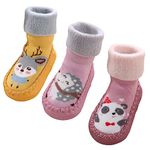 Happy Cherry Newborn Cotton Sock Boots Infant Toddler Floor Socks Indoor Winter House Slipper Shoes Socks 12-18 Months