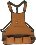 Bucket Boss mens Tool,adjustable,work Tool Bag, Brown, 16 pockets US