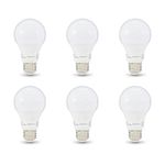 Amazon Basics 40W Equivalent, Soft White, Non-Dimmable, 10,000 Hour Lifetime, A19 LED Light Bulb | 6-Pack