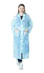 WKLOUYHE Women/Ladies/Girl's Raincoat with Side Pocket, One-Piece Raincoat 100% Waterproof Portable Raincoat_Pack of 01,Green(XXLarge)