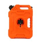 Tucool Racing 10L Jerry Can Fuel Tank 2.6 Gallon Backup Gas Can Fits for Motorcycle SUV ATV Cars Boat Offroad (THLH-10L Bracket Orange)