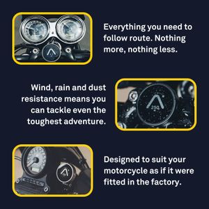 Beeline Moto GPS Computer – Weatherproof Sat Nav for Motorcycle, USB Charging, Black