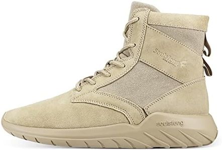 Soulsfeng Casual High Top Shoes for Men Lace Up Sports Boots Sneakers for Indoor Outdoor, Sand (Sand, Numeric_13)