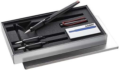 Lamy Set di penne calligrafiche joy black - con 3 pennini diversi (1,1/1,5/1,9 mm) - impugnatura ergonomica - 5 cartucce d´inchiostro T 10 blue