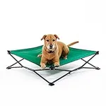 Coolaroo On The Go Elevated Pet Bed, Large, Emerald Green